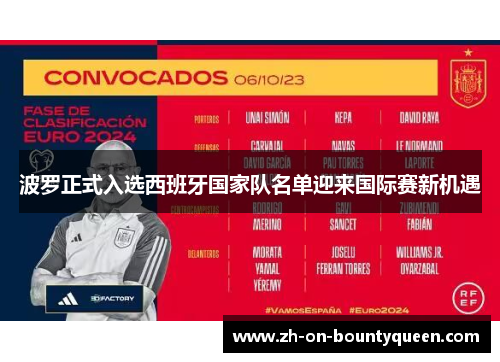 波罗正式入选西班牙国家队名单迎来国际赛新机遇